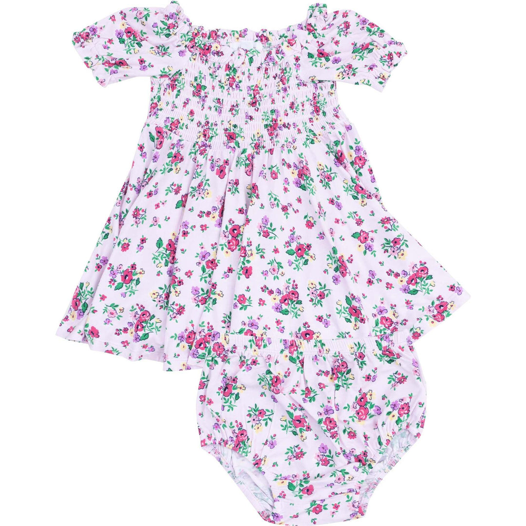 Angel Dear Preppy Roses Smocked Dress