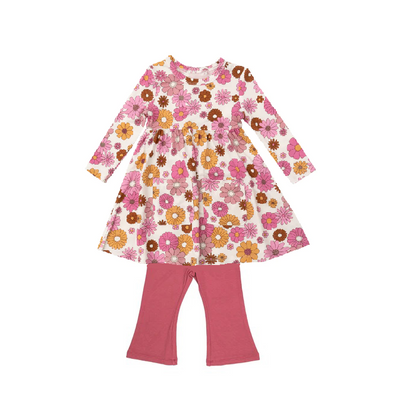 Retro Floral 2pc Baby Dress Set
