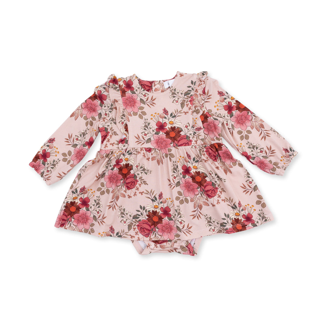 Angel Dear Sabrina Floral Bodysuit Dress