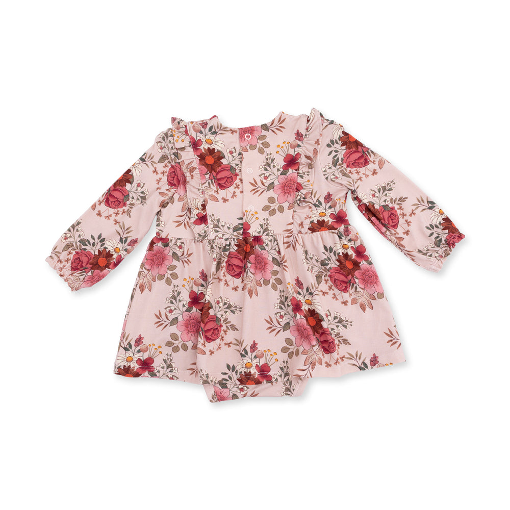 Angel Dear Sabrina Floral Bodysuit Dress back