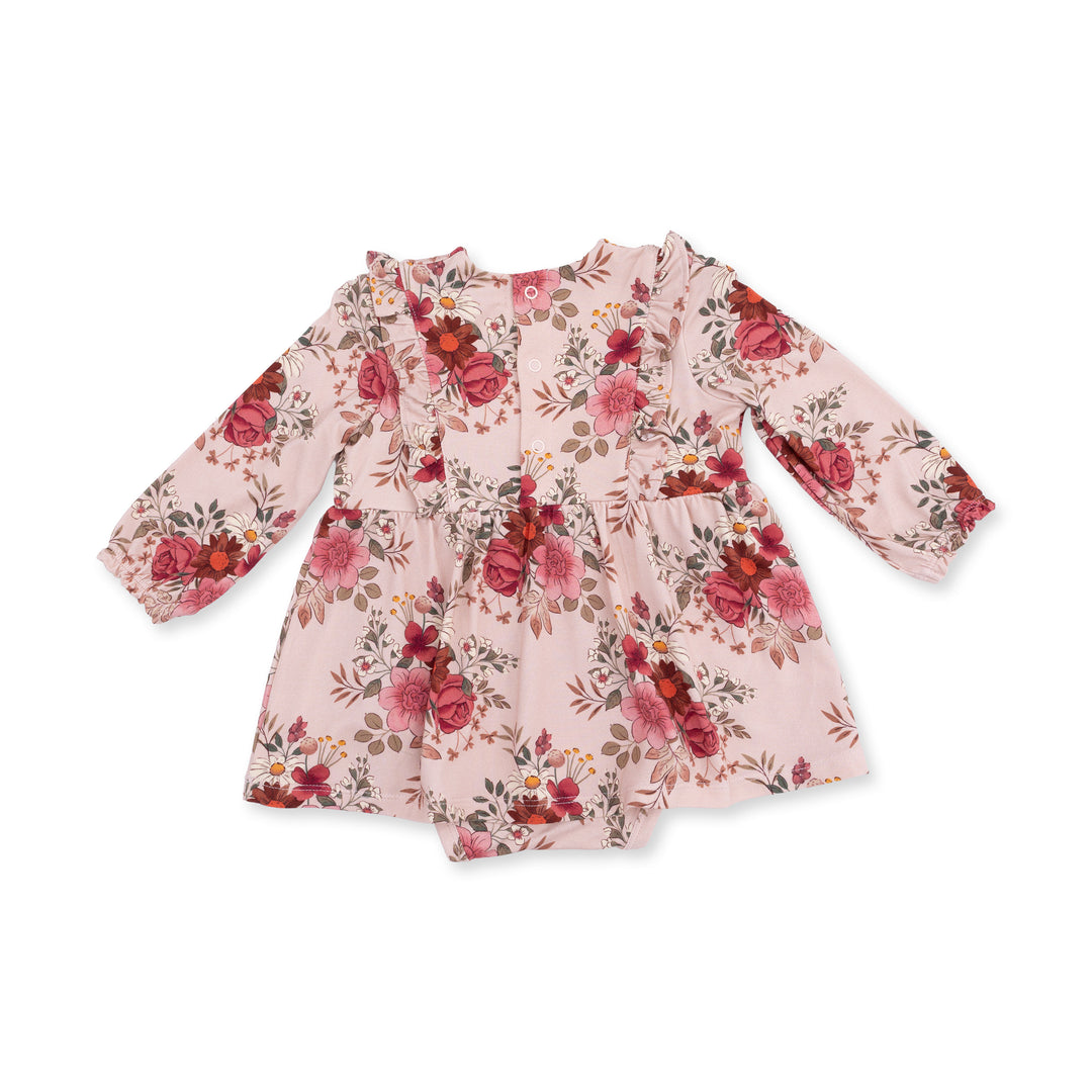 Angel Dear Sabrina Floral Bodysuit Dress back