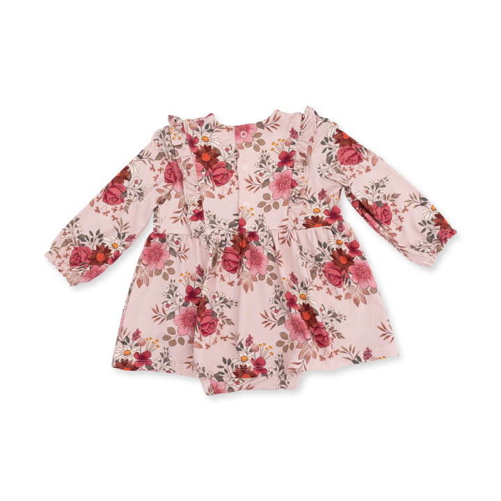 Angel Dear Sabrina Floral Bodysuit Dress back