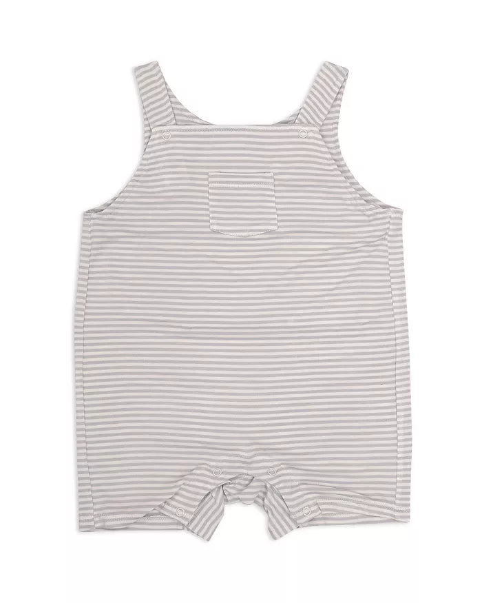 Gray Striped Shortalls