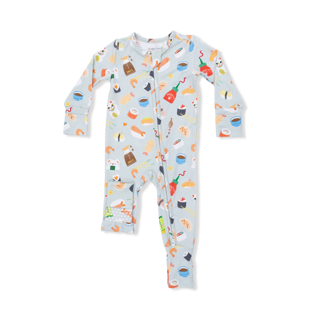 Angel Dear Sushi Blue Two Way Zipper Romper
