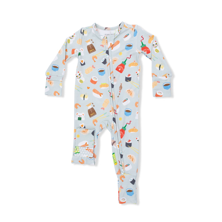 Angel Dear Sushi Blue Two Way Zipper Romper