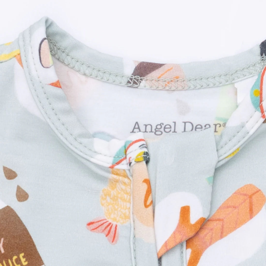 Angel Dear Sushi Blue Two Way Zipper Romper collar
