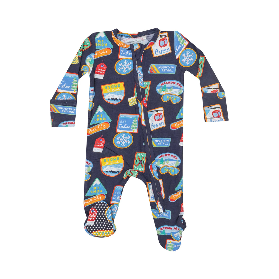 Angel Dear Vintage Ski Patches Footie