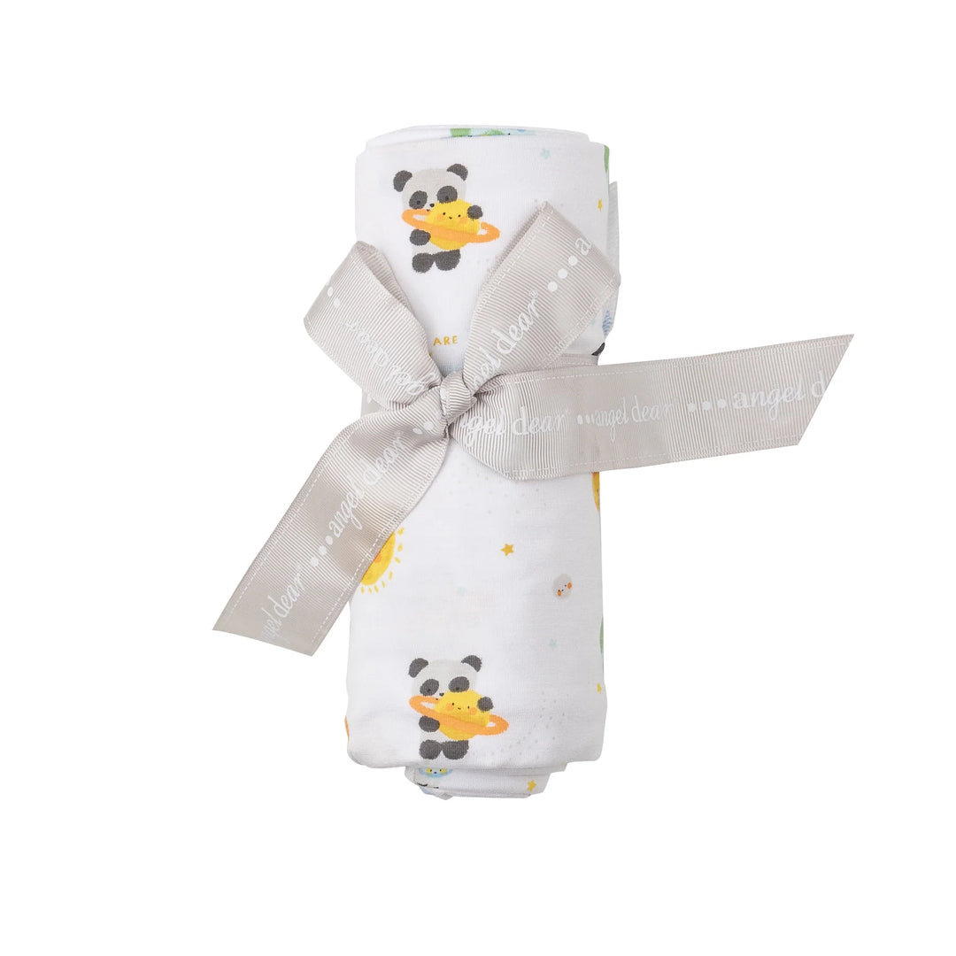 Angel Dear Baby Solar System Swaddle rolled