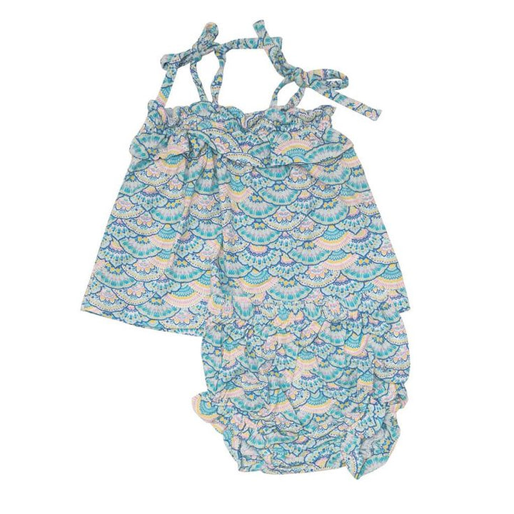 Angel Dear Mermaid Scales Smocked Set