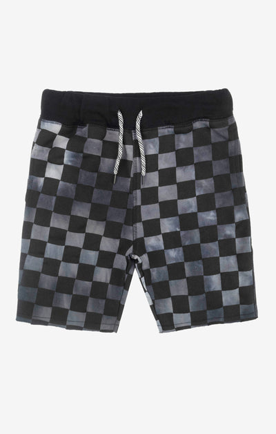 Camp Shorts in Black Check
