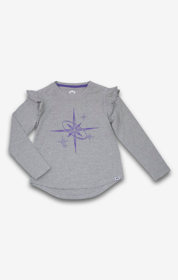 Appaman Heather Grey Ruffle Tee