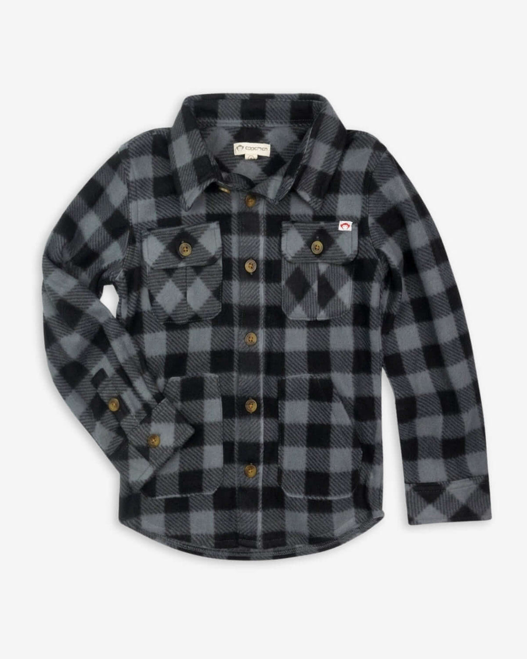Appaman Black Check Snow Fleece Shirt