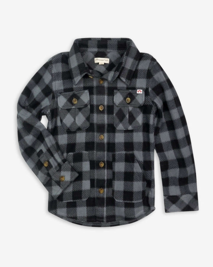 Appaman Black Check Snow Fleece Shirt