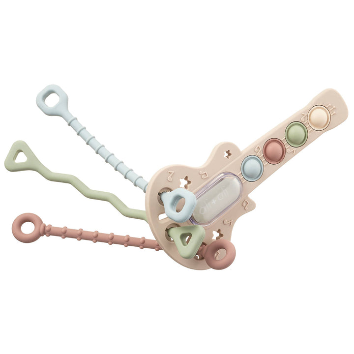 Ali + Oli Guitar Sensory Pull & Teether Activity Toy side