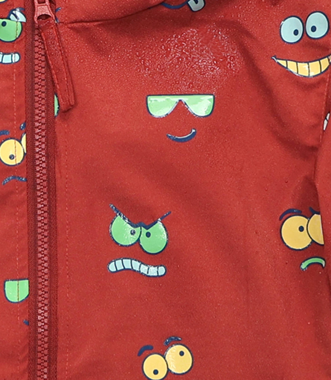 Holly & Beau Red Eyes and Faces Color Changing Raincoat close color