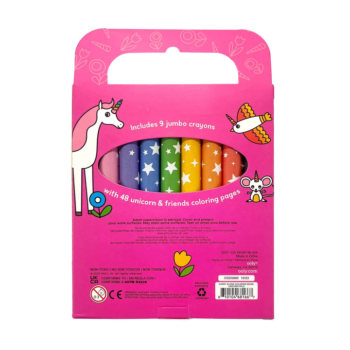 OOly Unicorn Pals Carry-Along Coloring Set back