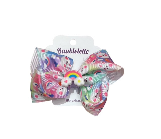 Rainbow Bunny Bow