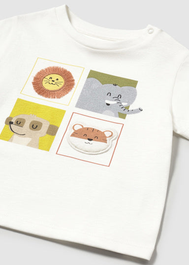 Mayoral Baby Animals Tee detail