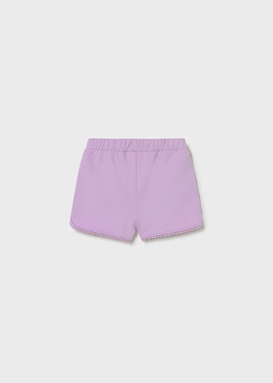 Mayoral Lilac Pom Pom Shorts back