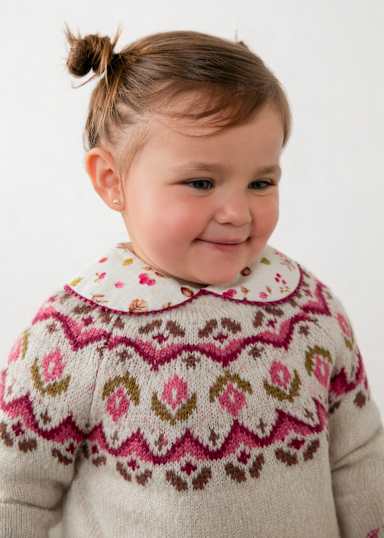 mayoral Rose Fair Isle Sweater model