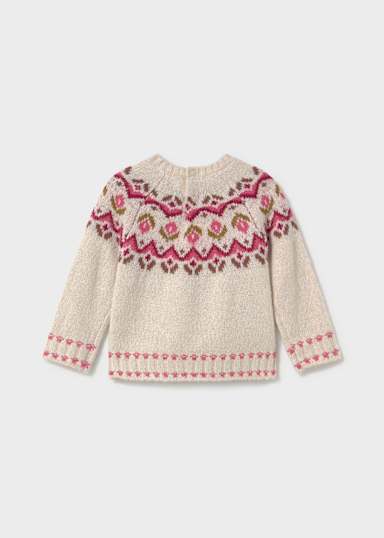 mayoral Rose Fair Isle Sweater back