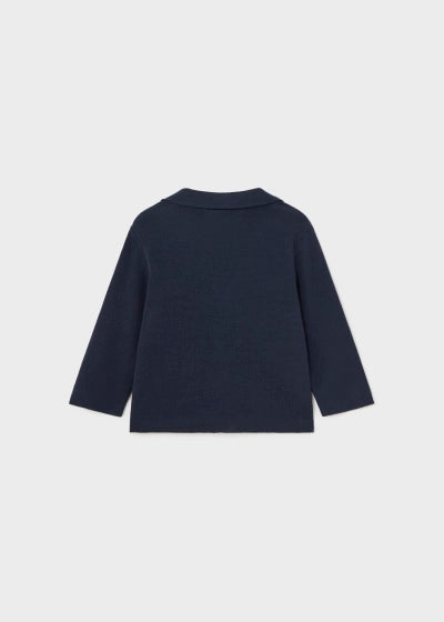 Mayoral Navy Knit Jacket back