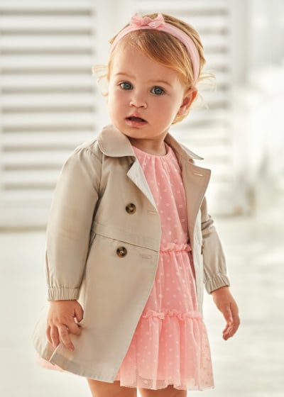 Mayoral baby girl trench coal model
