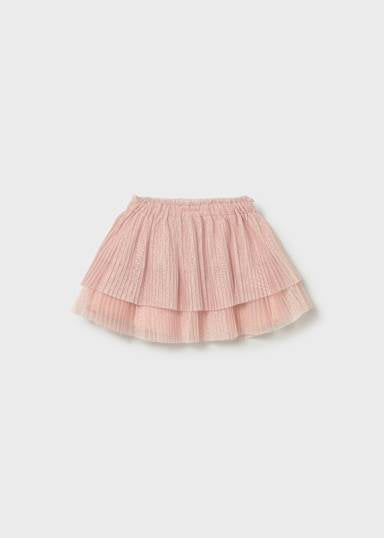 Mayoral Pleated Tulle Skirt model back
