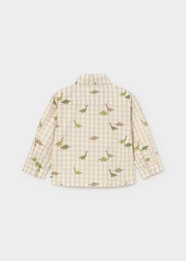 Mayoral Dinosaurs Collared Shirt back