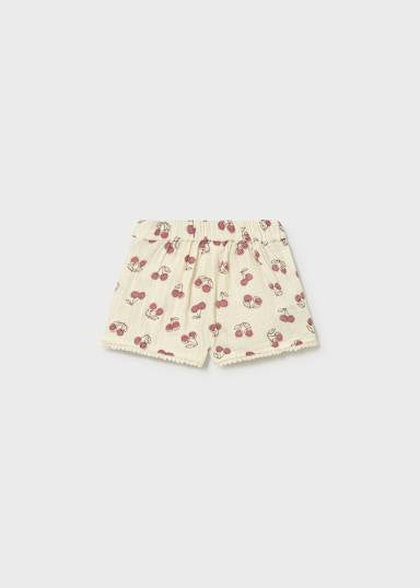 Mayoral Cherries Pom Pom Shorts back