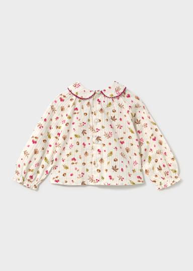 Mayoral Raspberries & Acorns Blouse back