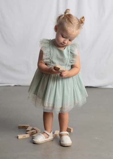 Mayoral Lake Tulle Baby Dress & Headband Set wondering