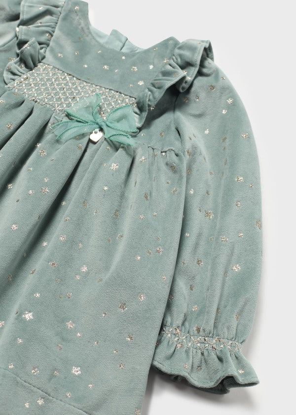 Mayoral Jade Stars Dress detail