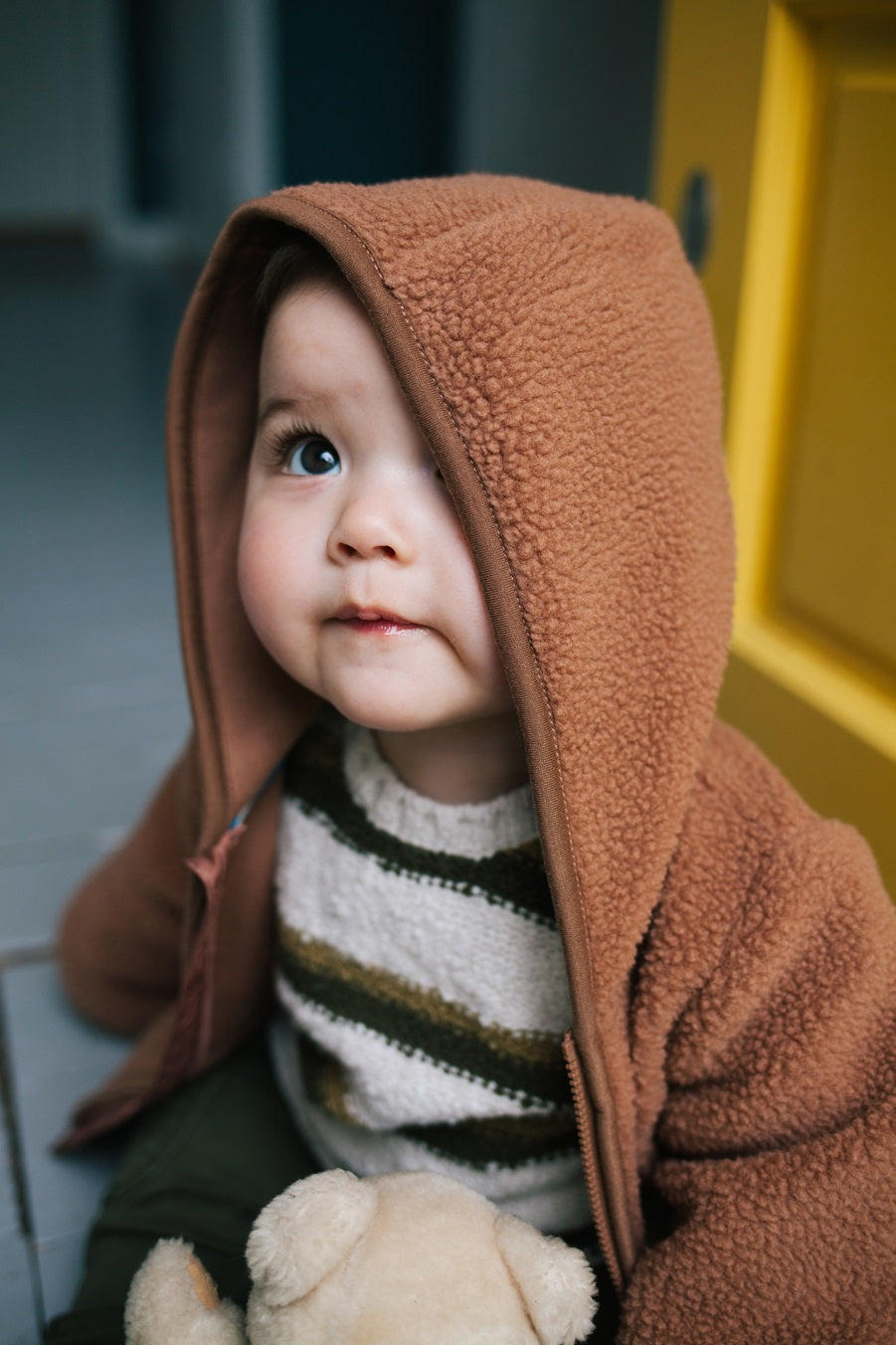 Babyface Berber Fleece Jacket model close up