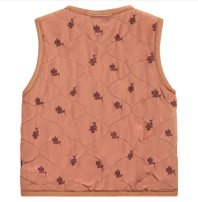 Teddy Reversible Vest floral side back