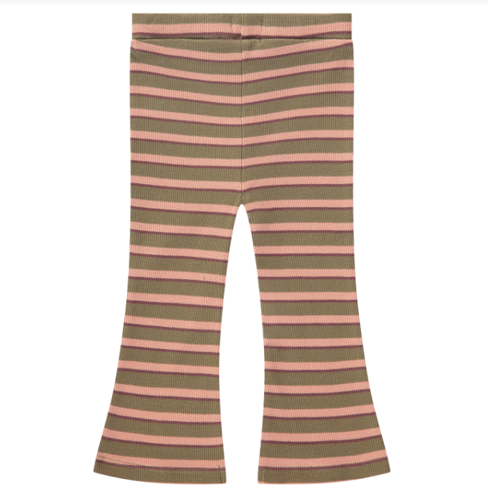 Babyface Army Striped Flared Pants