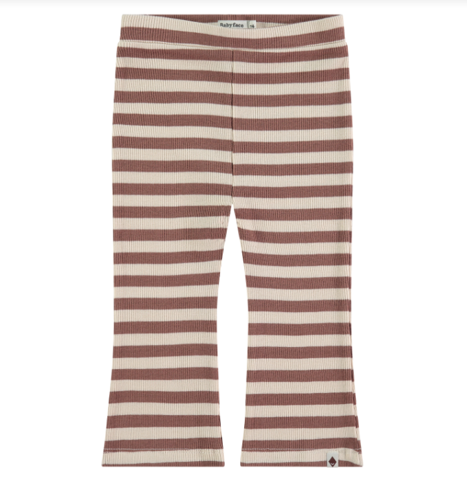 Babyface Wood Striped Ribbed Pants