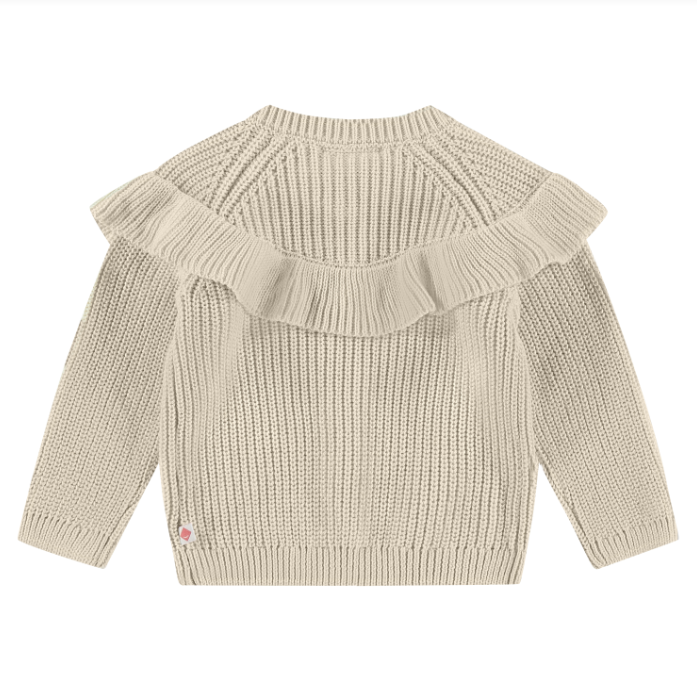 Babyface Ruffled Ribbed Cardigan back