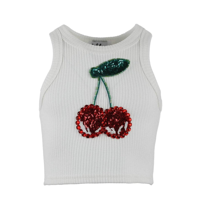 Lola + the Boys Beaded Gem Cherry Tank