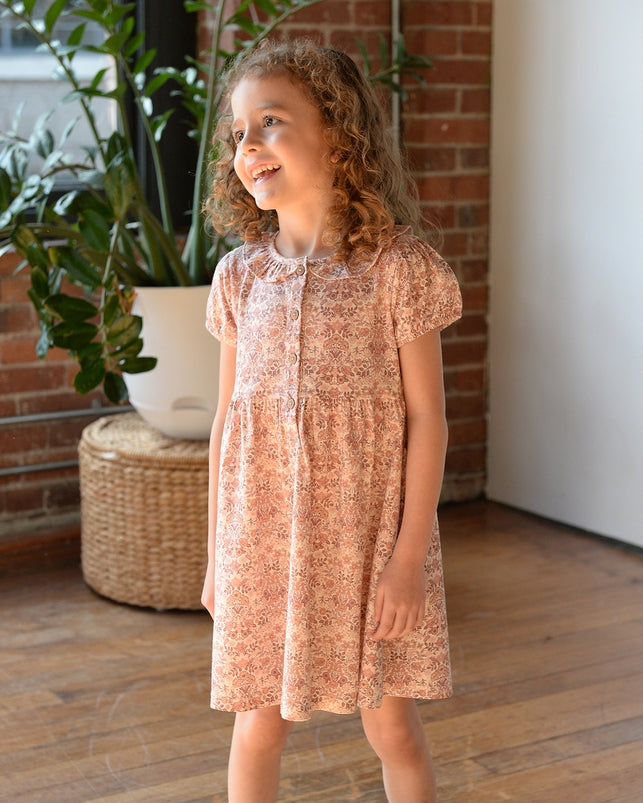 City Mouse Spring Bouquet Collared Dress model