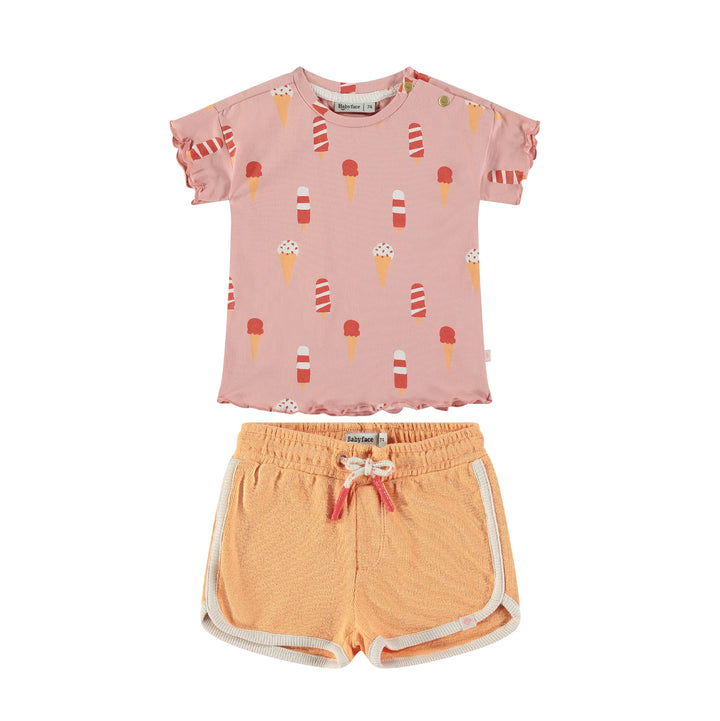 Babyface Ice Cream Print Shirt Set