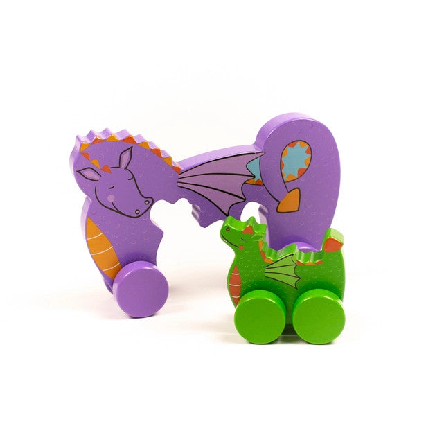 Jack Rabbit Creations Big & Little Dragon Push Toy separate