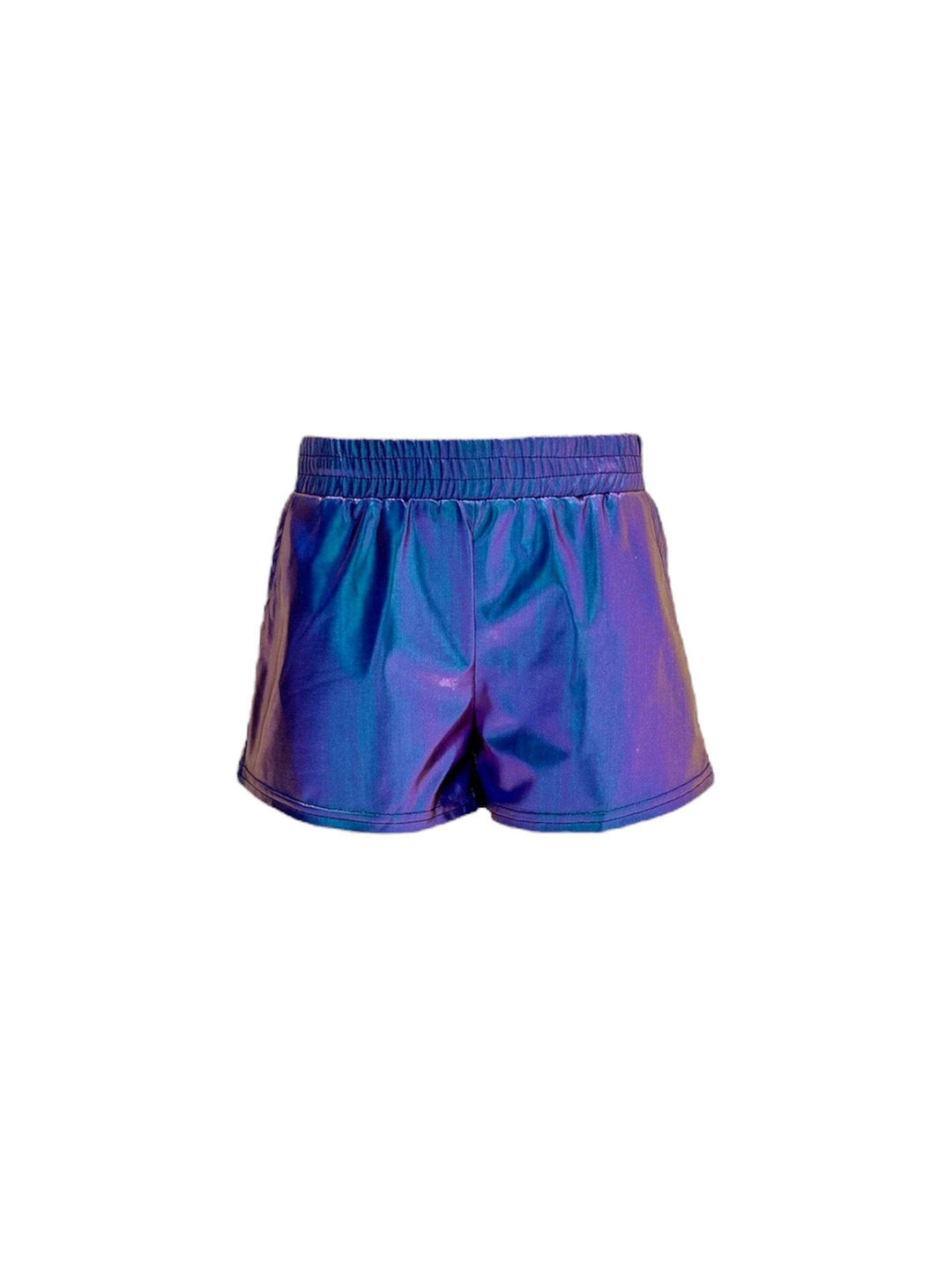 Lola + The Boys Blue Metallic Track Shorts