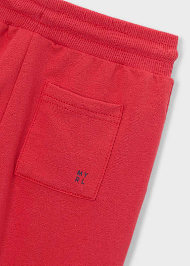 Mayoral Tomato Terry Joggers detail