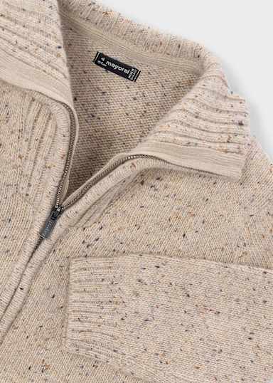 Mayoral Tweed Knit Sweater detail