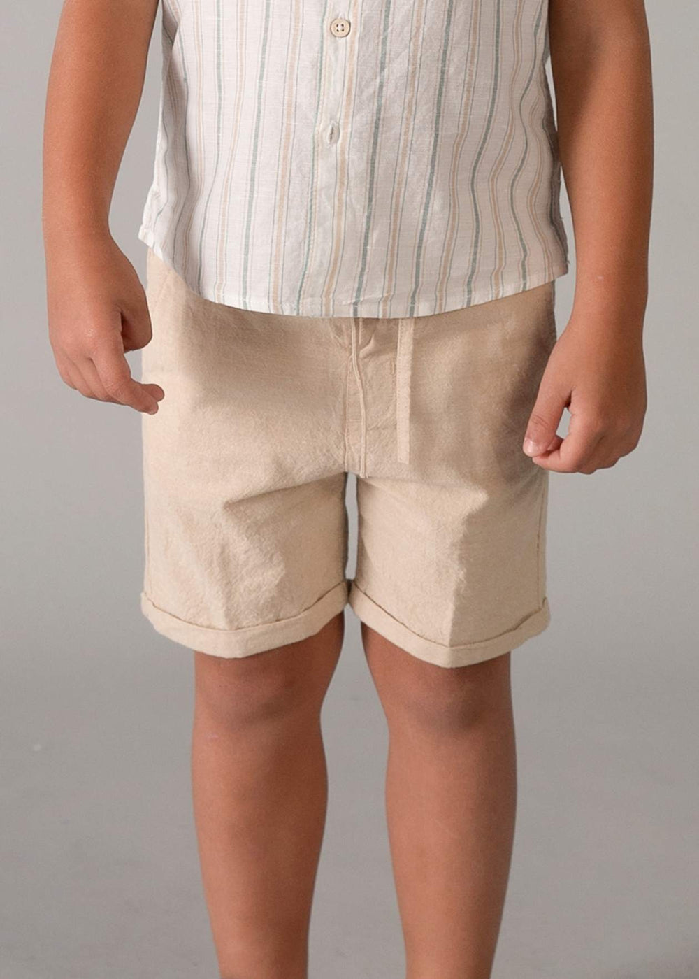 Mayoral Linen Blend Bermuda Shorts model