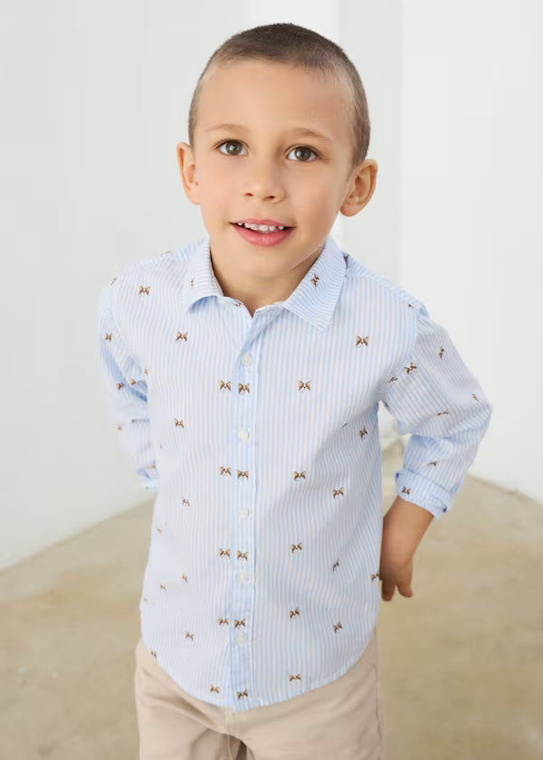 Mayoral Puppies Striped Shirt model