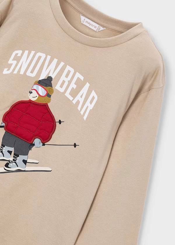 Mayoral Snow Bear T-Shirt detail