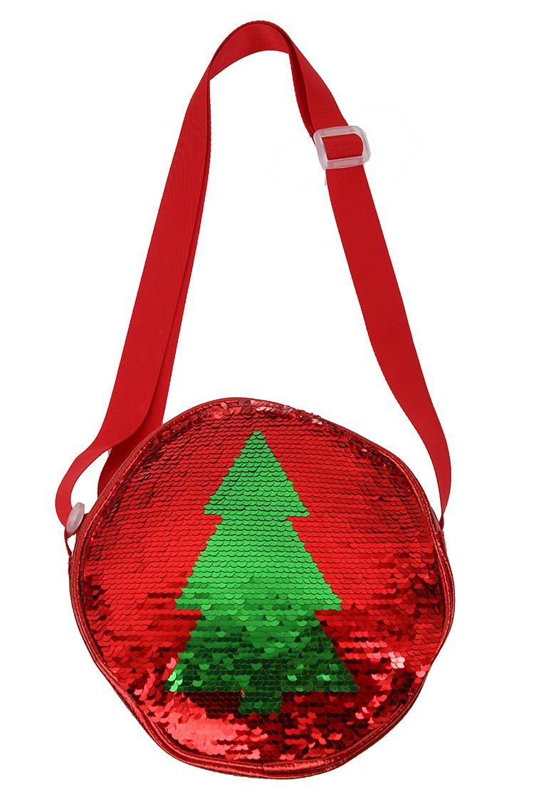 Christmas Tree Flip Sequin Purse