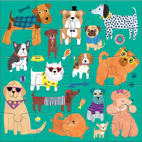 Mudpuppy Land & Sea Animals Magnetic Puzzle green